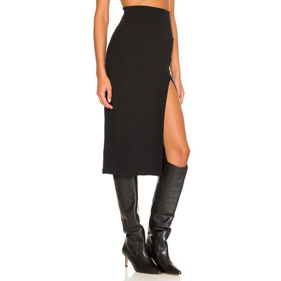 Lovers & Friends Liv Midi Skirt in Black - Picture 2 of 5